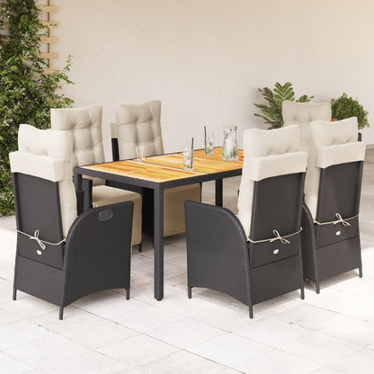 7-Delige Tuinset Met Kussens Poly Rattan