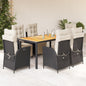 7-Delige Tuinset Met Kussens Poly Rattan