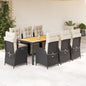 7-Delige Tuinset Met Kussens Poly Rattan