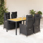 7-Delige Tuinset Met Kussens Poly Rattan