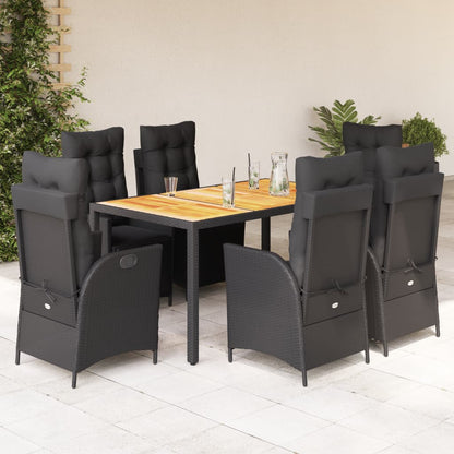 7-Delige Tuinset Met Kussens Poly Rattan