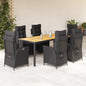 7-Delige Tuinset Met Kussens Poly Rattan