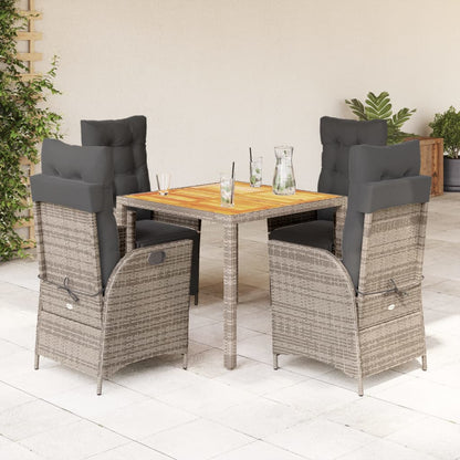 7-Delige Tuinset Met Kussens Poly Rattan