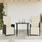 5-Delige Tuinset Met Kussens Poly Rattan Zwart