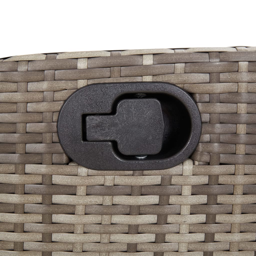 5-Delige Tuinset Met Kussens Poly Rattan Grijs