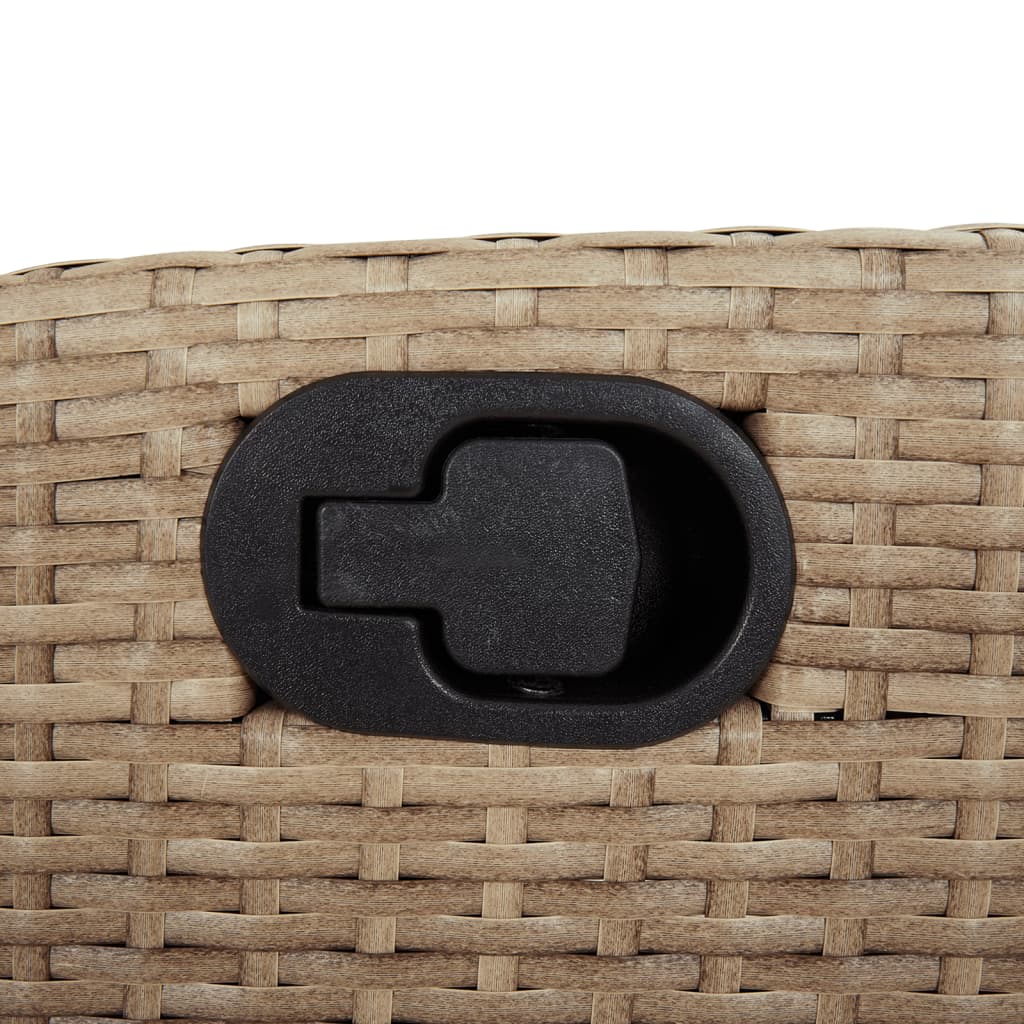 5-Delige Tuinset Met Kussens Poly Rattan Beige