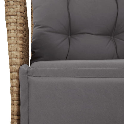 5-Delige Tuinset Met Kussens Poly Rattan Gemengd Beige