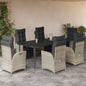 5-Delige Tuinset Met Kussens Poly Rattan Lichtgrijs