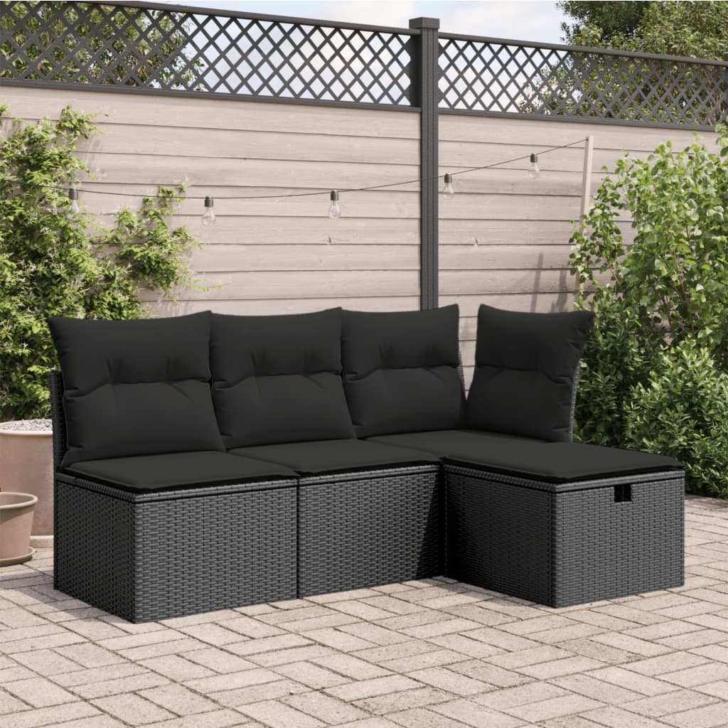 Tuinkruk Met Kussen 55X55X37 Cm Poly Rattan