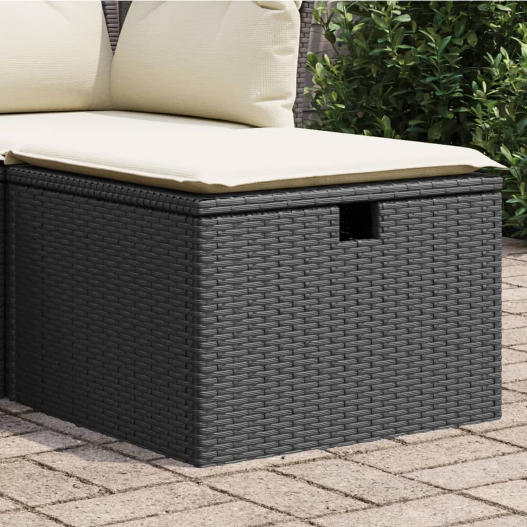 Tuinkruk Met Kussen 55X55X37 Cm Poly Rattan