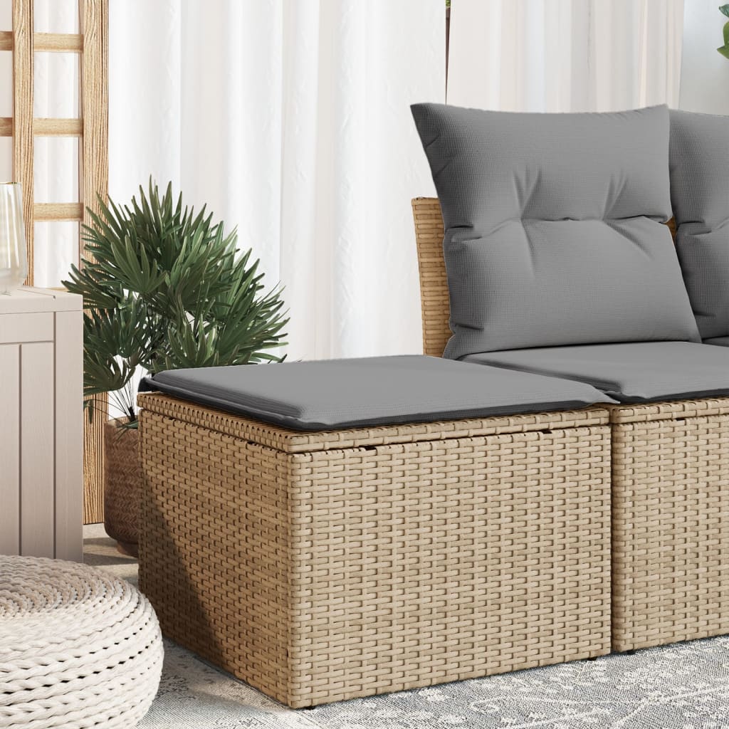 Tuinkruk Met Kussen 55X55X37 Cm Poly Rattan