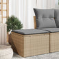 Tuinkruk Met Kussen 55X55X37 Cm Poly Rattan