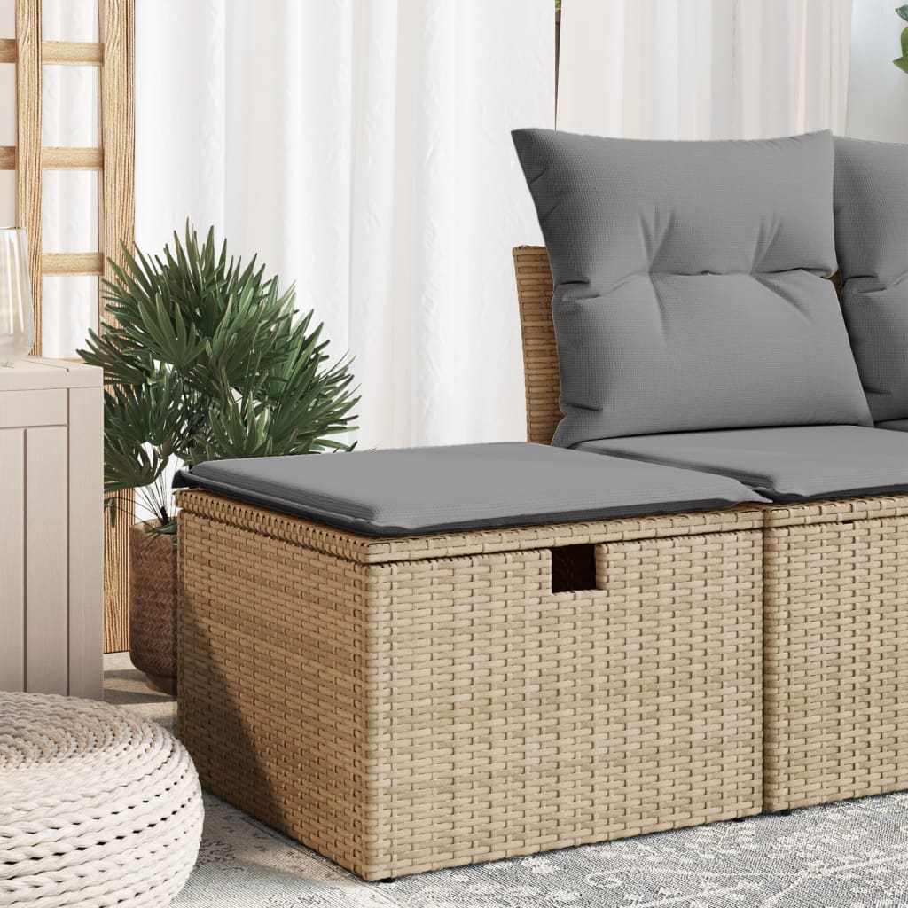 Tuinkruk Met Kussen 55X55X37 Cm Poly Rattan