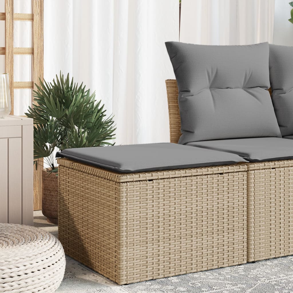 Tuinkruk Met Kussen 55X55X37 Cm Poly Rattan