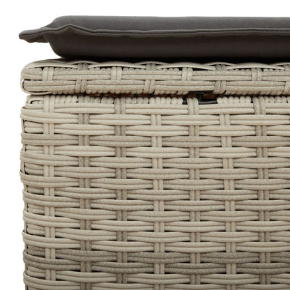 Tuinkruk Met Kussen 55X55X37 Cm Poly Rattan