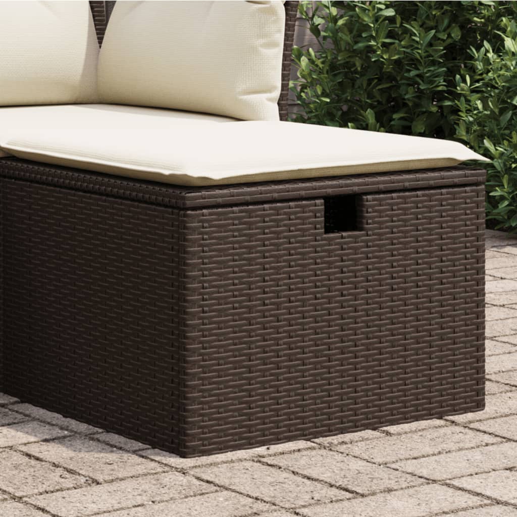 Tuinkruk Met Kussen 55X55X37 Cm Poly Rattan