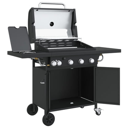 Gasbarbecue Met 5 Branders Gepoedercoat Staal Zwart Grijs Sonoma