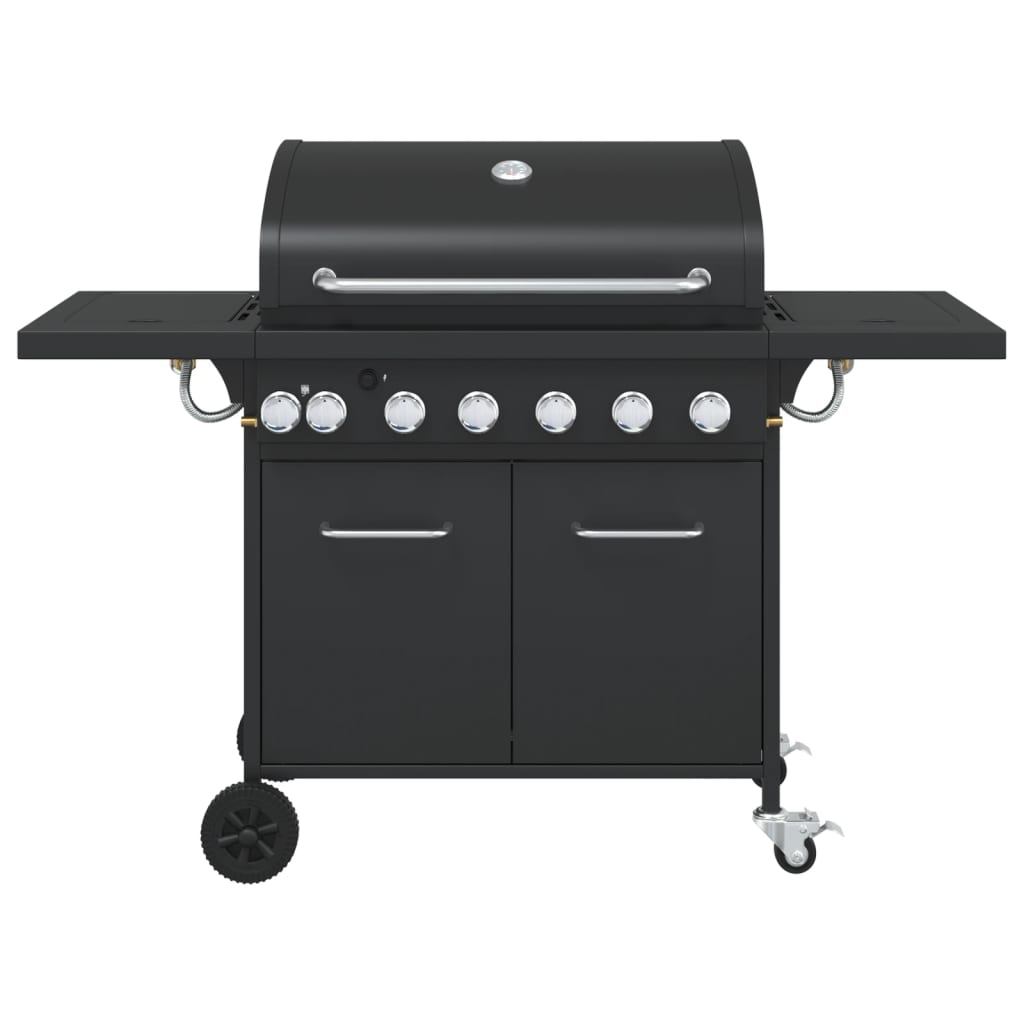 Gasbarbecue Met Gepoedercoat Staal Zwart