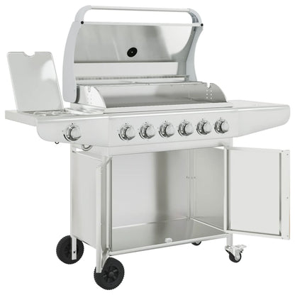 Gasbarbecue Met Roestvrij Staal Zilverkleurig