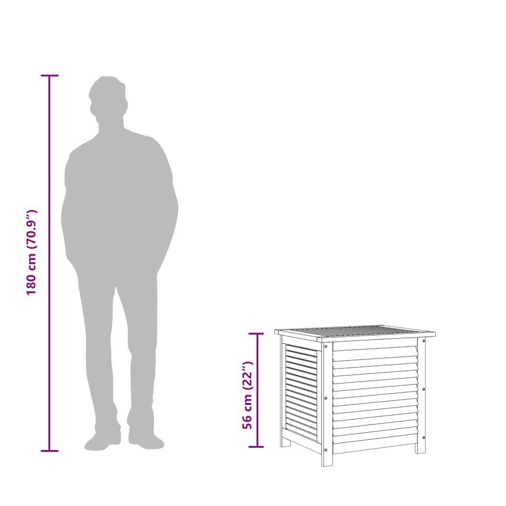 Tuinbox Met Jaloezieën Massief Acaciahout