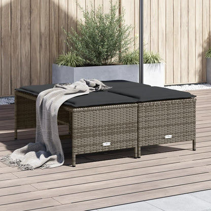 Tuinkrukken Met Kussens 4 St Poly Rattan