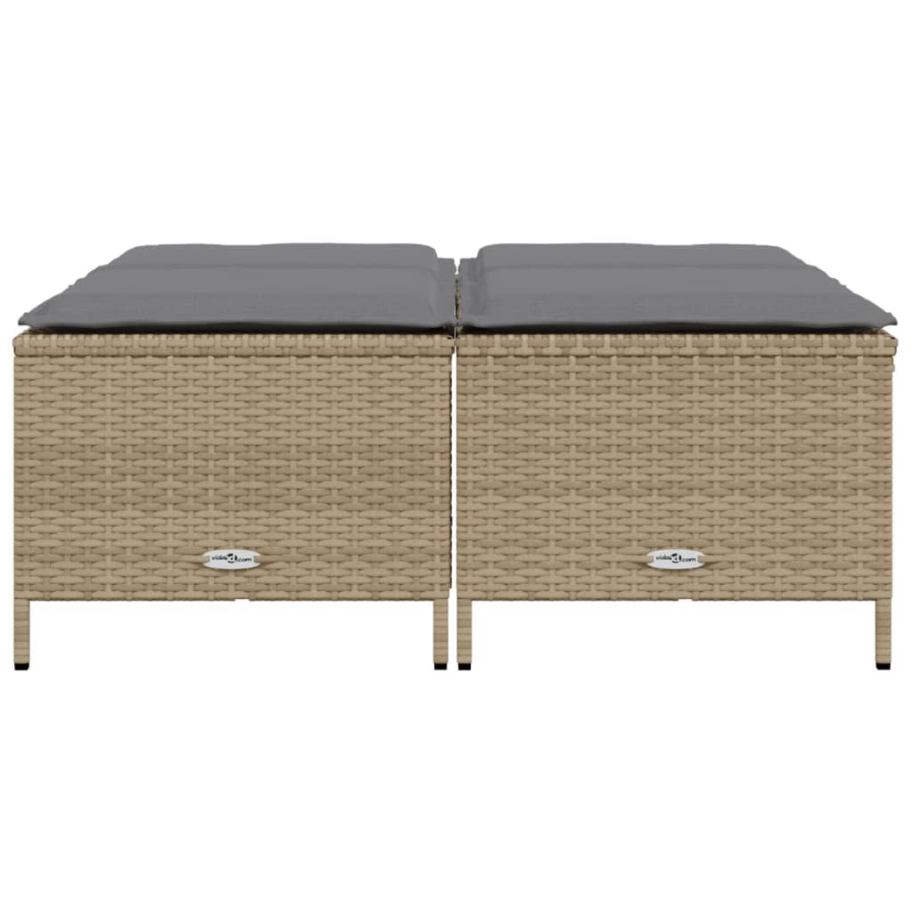 Tuinkrukken Met Kussens 4 St Poly Rattan