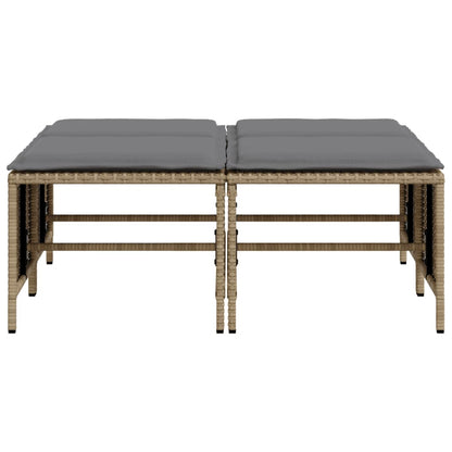 Tuinkrukken Met Kussens 4 St Poly Rattan