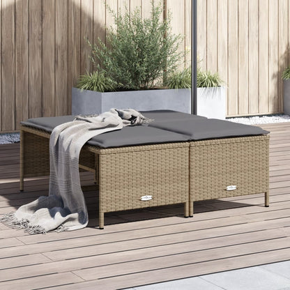 Tuinkrukken Met Kussens 4 St Poly Rattan