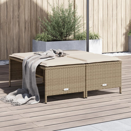 Tuinkrukken Met Kussens 4 St Poly Rattan