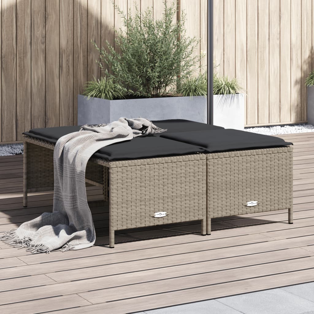 Tuinkrukken Met Kussens 4 St Poly Rattan