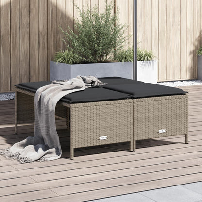 Tuinkrukken Met Kussens 4 St Poly Rattan