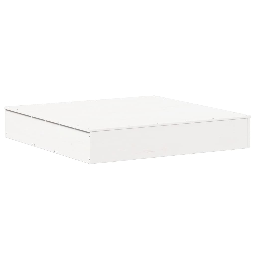 Zandbak Met Deksel 111X111X19,5 Cm Massief Grenenhout