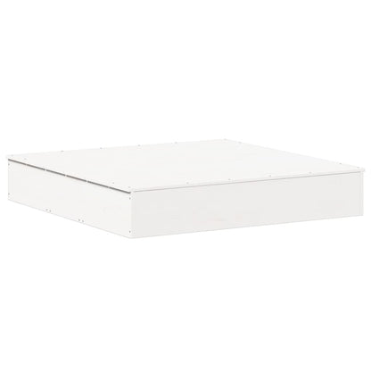 Zandbak Met Deksel 111X111X19,5 Cm Massief Grenenhout
