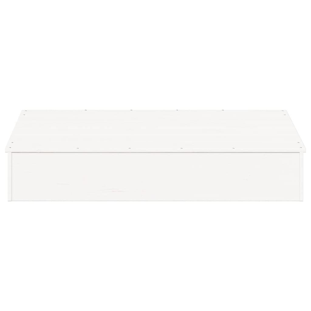 Zandbak Met Deksel 111X111X19,5 Cm Massief Grenenhout
