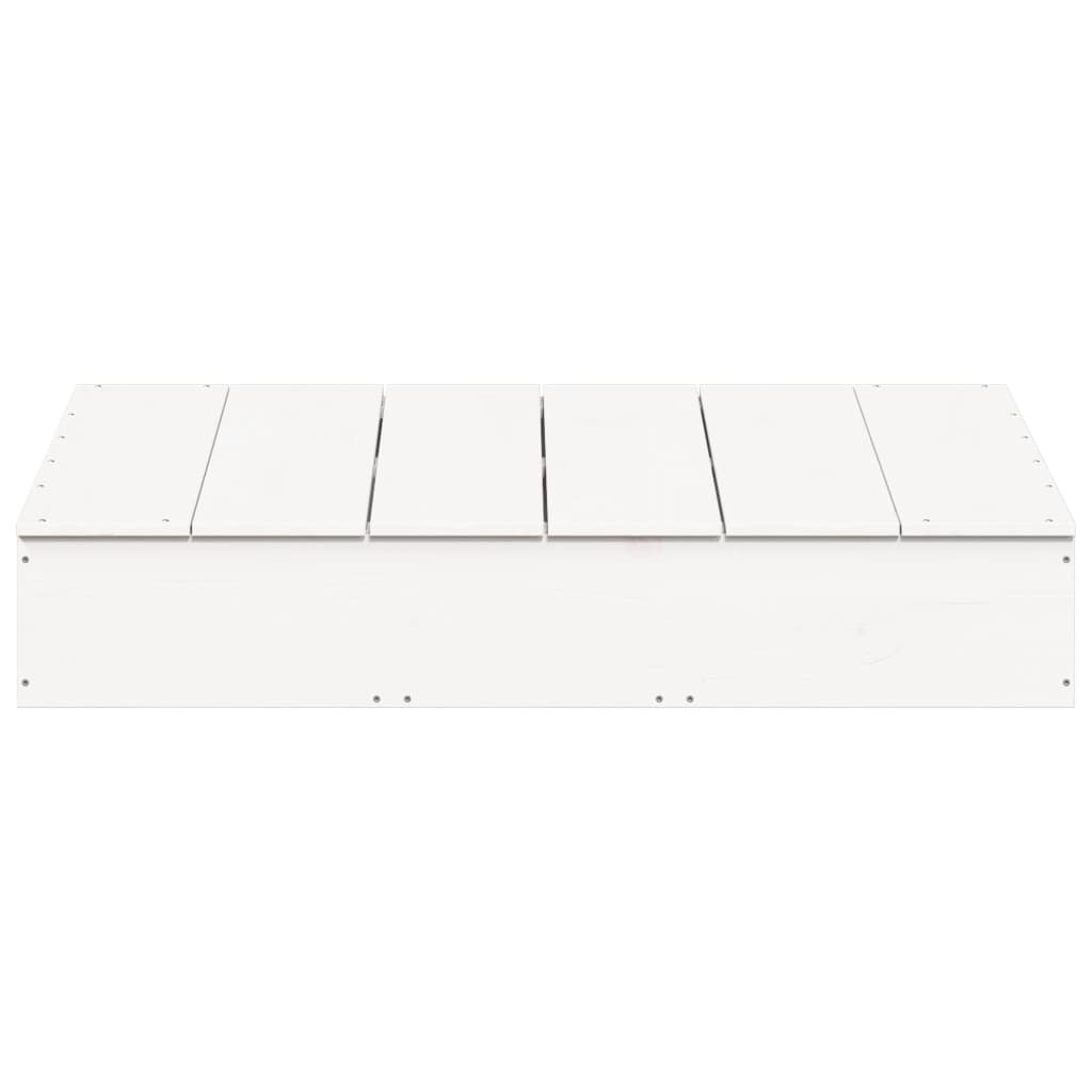 Zandbak Met Deksel 111X111X19,5 Cm Massief Grenenhout