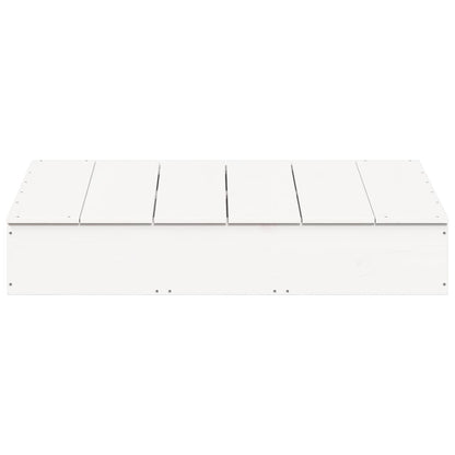 Zandbak Met Deksel 111X111X19,5 Cm Massief Grenenhout