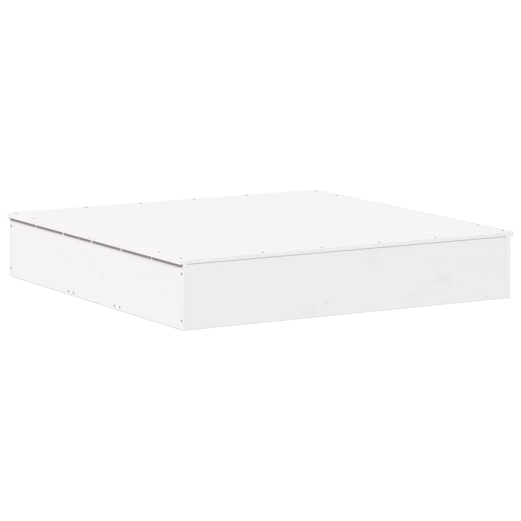 Zandbak Met Deksel 111X111X19,5 Cm Massief Grenenhout