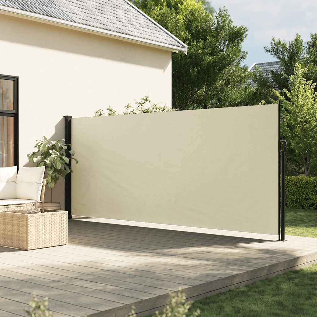 Windscherm Uittrekbaar Kleurig Crème
