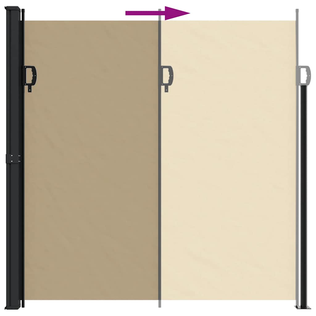 Windscherm Uittrekbaar Beige