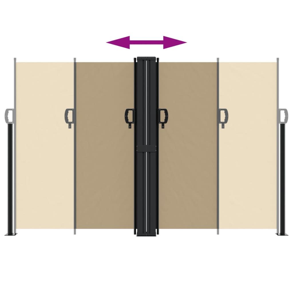 Windscherm Uittrekbaar Beige