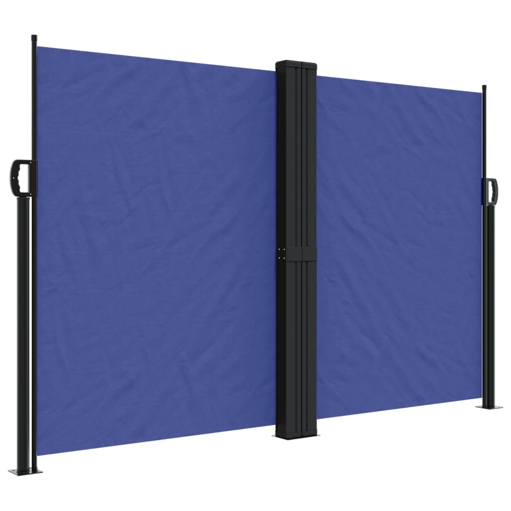 Windscherm Uittrekbaar Zwart Blauw