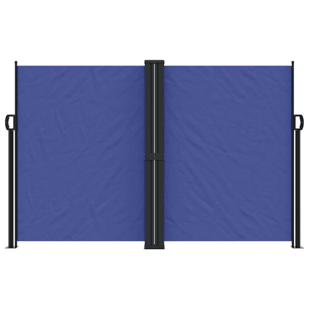 Windscherm Uittrekbaar Zwart Blauw