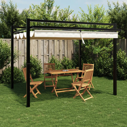 Prieel Met Uittrekbaar Dak 3X3 M Aluminium