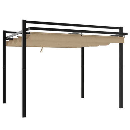 Prieel Met Uittrekbaar Dak 3X3 M Aluminium