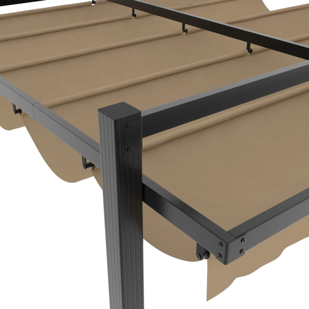 Prieel Met Uittrekbaar Dak 3X3 M Aluminium