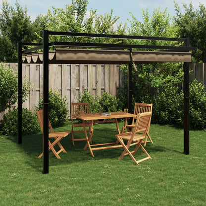 Prieel Met Uittrekbaar Dak 3X3 M Aluminium