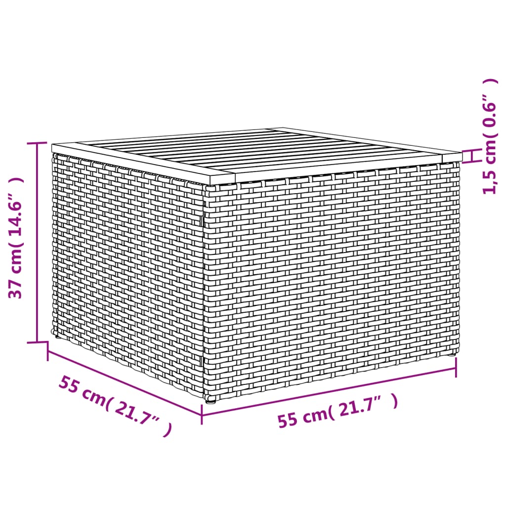 9-Delige Loungeset Met Kussens Poly Rattan