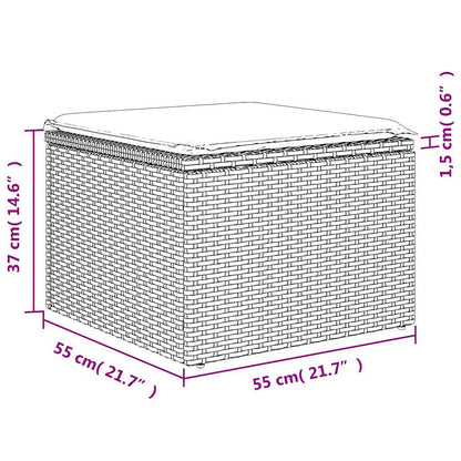 6-Delige Loungeset Met Kussens Poly Rattan
