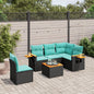 6-Delige Loungeset Met Kussens Poly Rattan