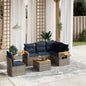 6-Delige Loungeset Met Kussens Poly Rattan